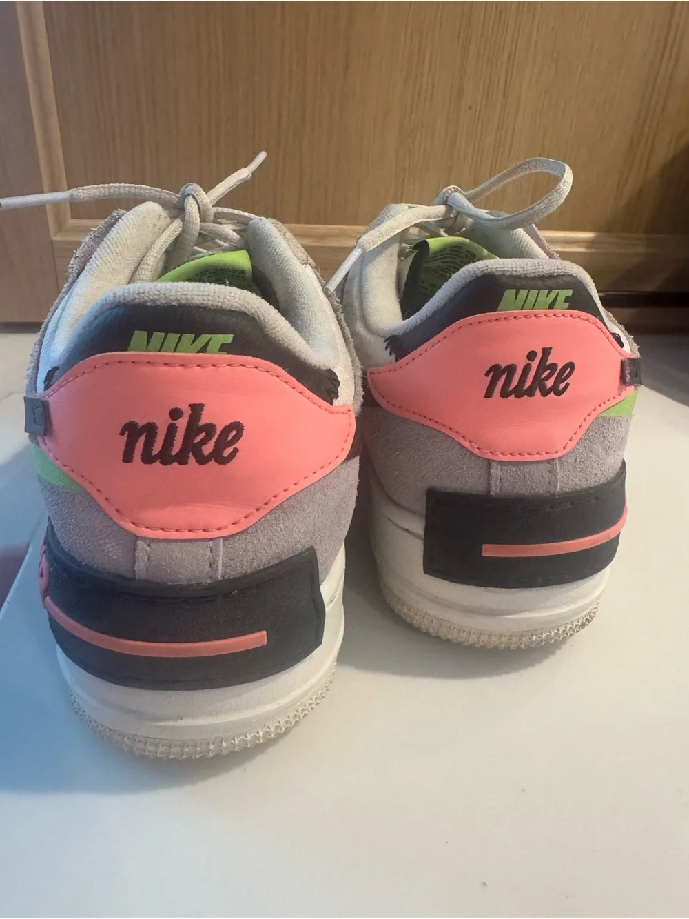 Nike Air Force one shadow photon dust crimson tint volt sneakers women’s 10